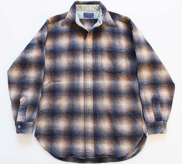 70s USA製 pendleton ペンドルトン ウールシャツ オンブレ