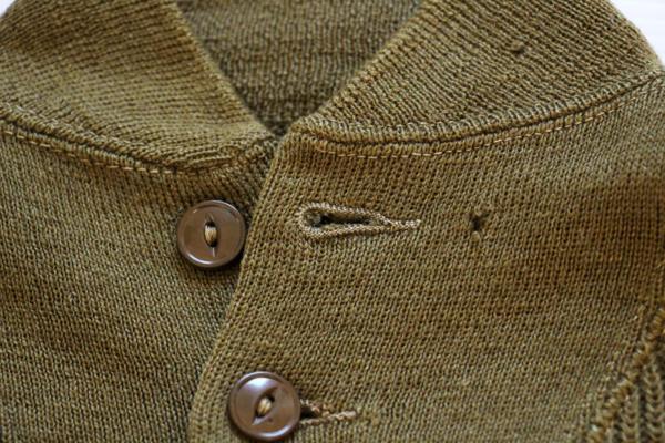 40s 米軍 U.S.ARMY 5ボタン ハイネック ウールニット セーター