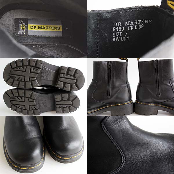 英国製 DR.MARTENSドクターマーチン サイドジップ ブーツ 黒 UK7