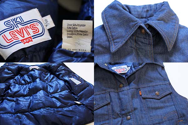 【訳あり品】70s USA製 SKI Levis スキーリーバイス ダウンベスト