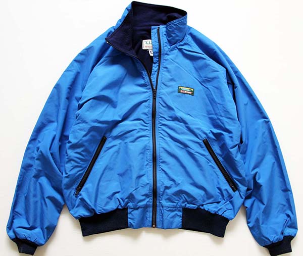 90s USA製 L.L.Bean スリーシーズン フリースライナー ナイロンジャケット 青 XL