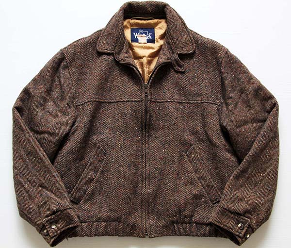 80s USA製 Woolrichウールリッチ チンスト付き ツイード ウール