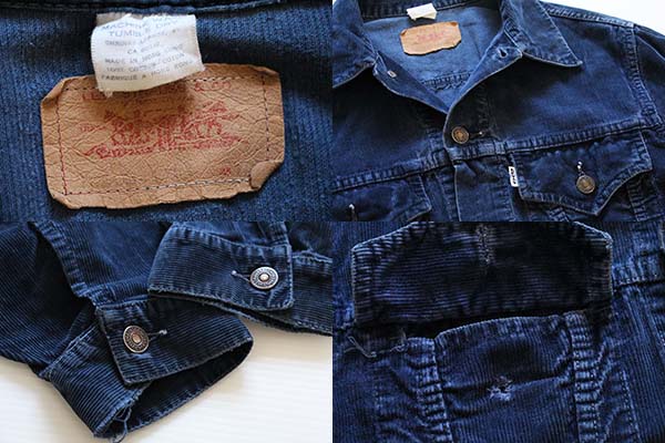 70s LEVI'Sリーバイス BIGE コーデュロイジャケット 紺 - Sixpacjoe