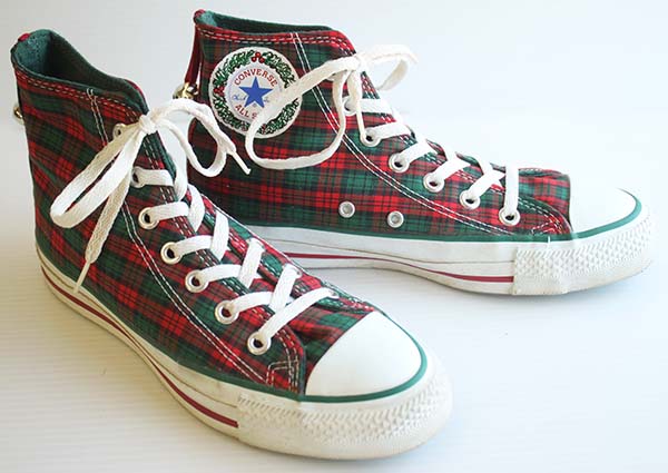 90s USA製 CONVERSEコンバース ALL STARオールスター HI クリスマス限定 チェック 5