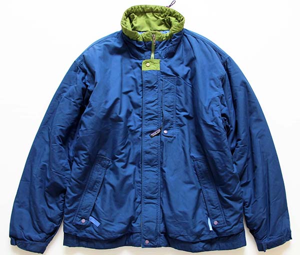 90s patagoniaパタゴニア 中綿入り ナイロン マウンテンジャケット 紺 L