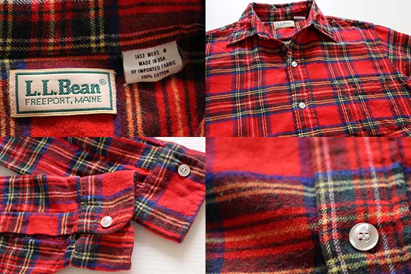 90s USA製 L.L.Bean タータンチェック ライトネルシャツ M - Sixpacjoe ...