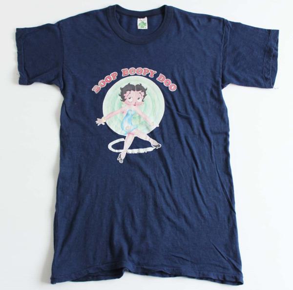 VINTAGE 70's 80's Betty Boop Tシャツ 染み込み