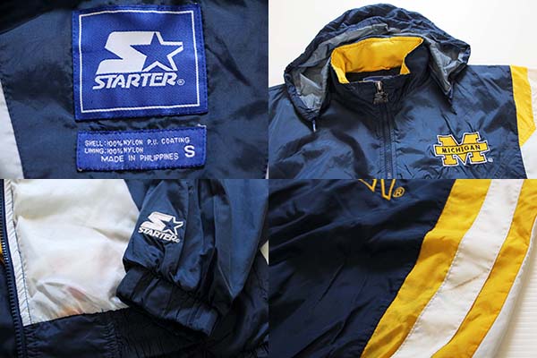 90s STARTERスターター MICHIGAN ナイロンジャケット S - Sixpacjoe Web Shop