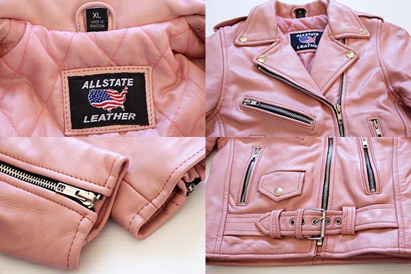 Allstate Leather ダブルライダース レザージャケット ピンク Sixpacjoe Web Shop