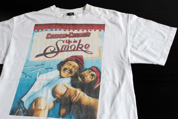 Cheech&Chong チーチ&チョン Up in Smoke コットンTシャツ 白 