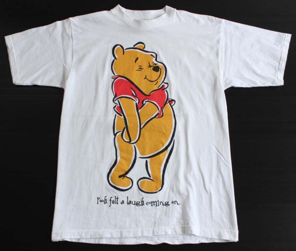 90s USA製 Pooh クマのプーさん コットンTシャツ 白 L - Sixpacjoe Web 