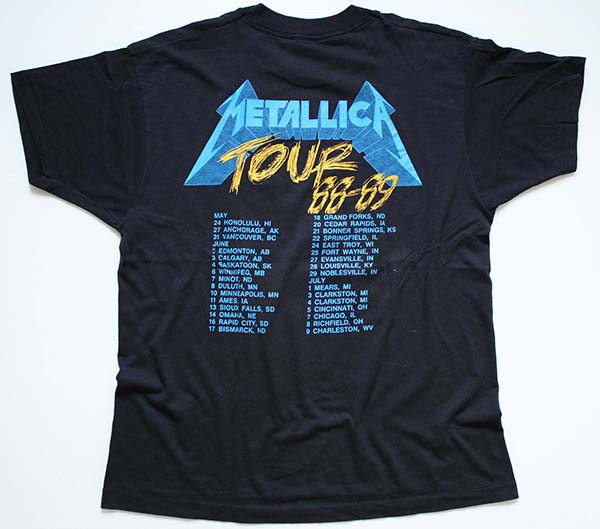 80s METALLICAメタリカ AND JUSTICE FOR ALL TOUR 88-89 バンドTシャツ 