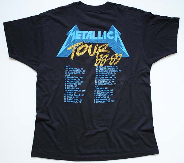 80s METALLICAメタリカ AND JUSTICE FOR ALL TOUR 88-89 バンドTシャツ