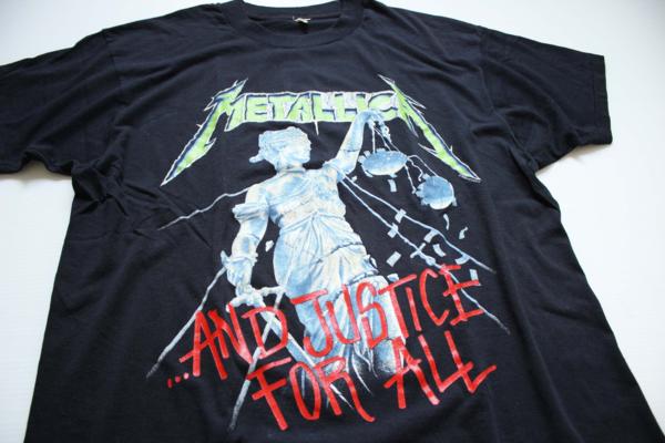 80s METALLICAメタリカ AND JUSTICE FOR ALL TOUR 88-89 バンドTシャツ