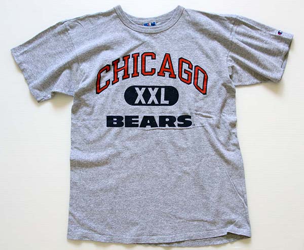 90s USA製 Championチャンピオン NFL CHICAGO BEARS 88/12 Tシャツ 杢 ...