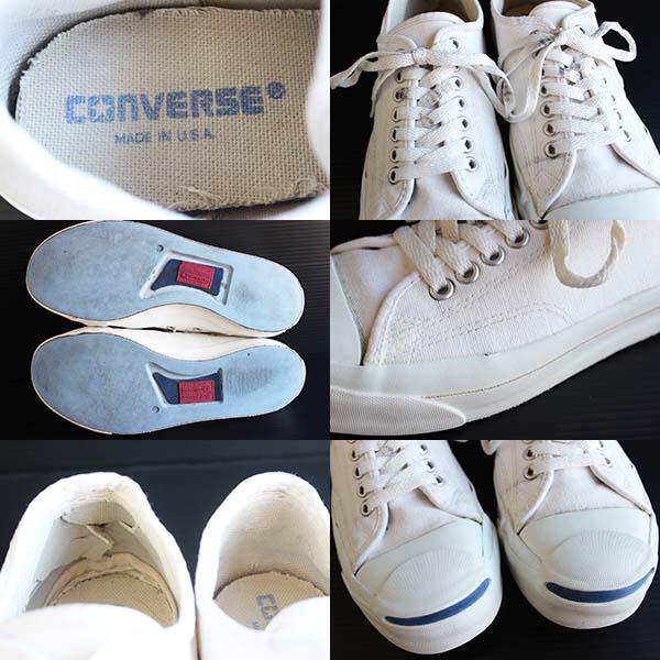 90s USA製 Converse コンバース ジャックパーセル　白　23cm