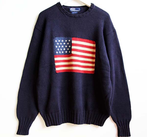 定番　ラルフローレン  星条旗　アメリカ　国旗　セーター　3T