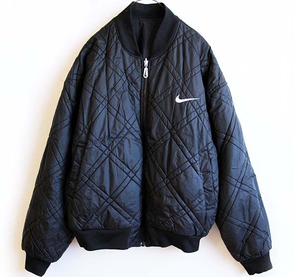 90s NIKEナイキ リバーシブル 中綿ナイロンジャケット 黒 M - Sixpacjoe Web Shop