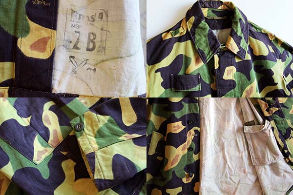60s チェコスロバキア軍 サラマンダーカモ コットン ステン