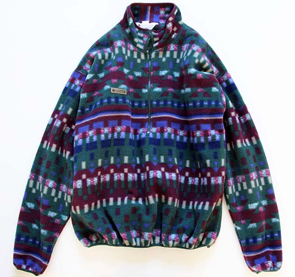 【patagonia】美品！　フリース　ハーフZIP 90s USA 総柄