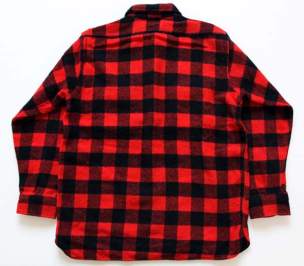 50s King Kole チェック マチ付き ウールシャツ 赤×黒 - Sixpacjoe Web 