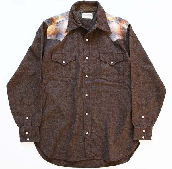 70s USA製【 PENDLETON 】 ウール　ウエスタンシャツ