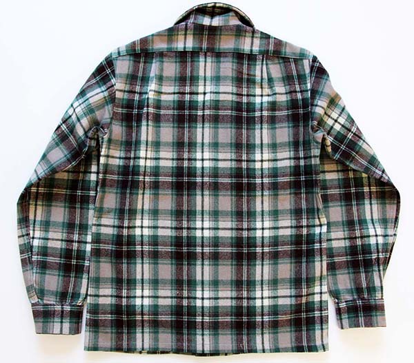 70s USA製 PENDLETONペンドルトン チェック ウール オープンカラーシャツ S - Sixpacjoe Web Shop