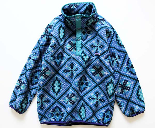 USA製 patagonia 90s 総柄 スナップT M オリエンタル柄