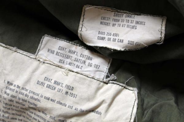 60s 米軍 U.S.ARMY M-51 フィールドジャケット S-S - Sixpacjoe Web Shop