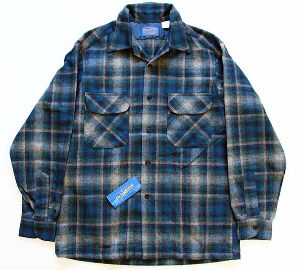 デッドストック★90s USA製 PENDLETONペンドルトン オンブレチェック ウールシャツ M - Sixpacjoe Web Shop
