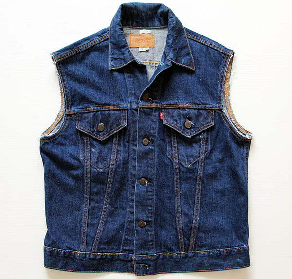 70s USA製 Levi'sリーバイス 70505 カットオフ デニムベスト 42 - Sixpacjoe Web Shop