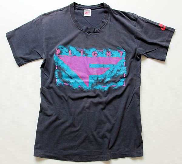 90s USA製 NIKEナイキ FLIGHT Tシャツ 墨黒 M - Sixpacjoe Web Shop