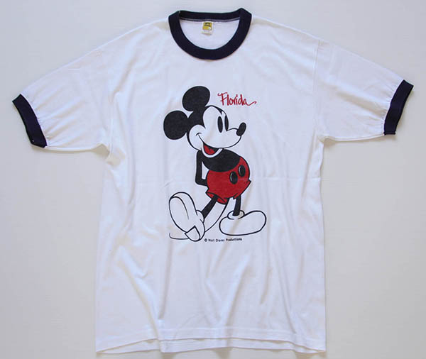 made in usa  VINTAGE　ミッキー　リンガー  Ｔシャツ