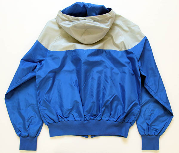 ナイキ　ジャケット　切り替え　フード　パーカー　ナイロン　水色✖️紺