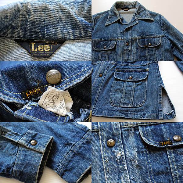 ヴィンテージ　70s Lee デニムブッシュジャケット　L