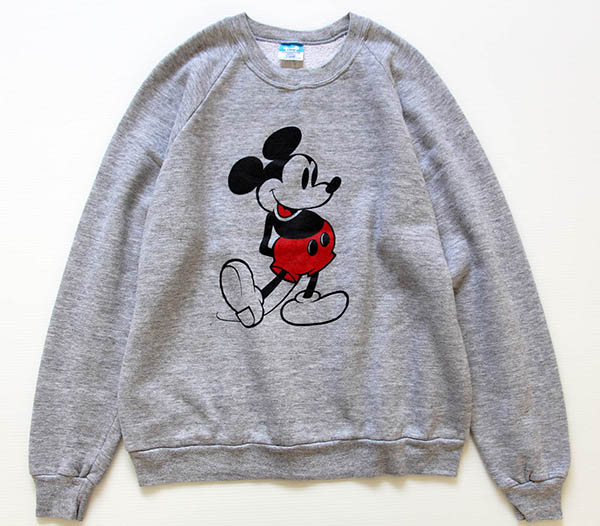 80s USA製 Disneyディズニー ミッキー マウス スウェット 杢グレー XL - Sixpacjoe Web Shop