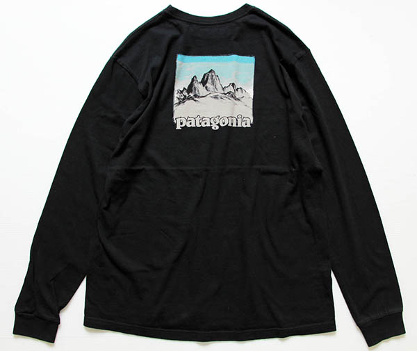 USA製 patagoniaパタゴニア オーガニックコットン 長袖Tシャツ 黒 M