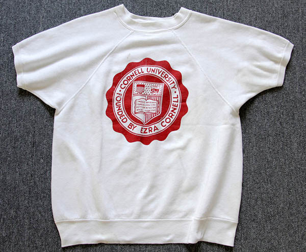 70s CORNELL UNIVERSITY 半袖スウェット 白 - Sixpacjoe Web Shop