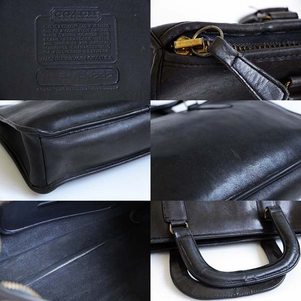 70s USA製 COACH オールド コーチ レザー ブリーフケース 黒★3232 - Sixpacjoe Web Shop