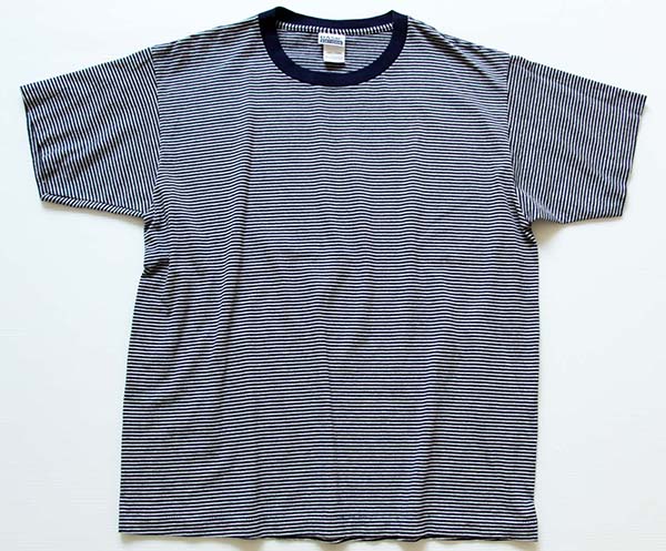 デッドストック★90s USA製 BASIC EDITIONS ボーダー Tシャツ 紺×グレー - Sixpacjoe Web Shop