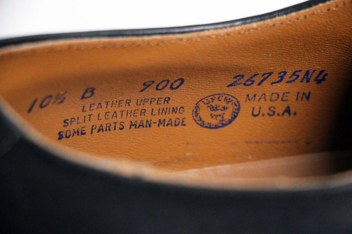 80s USA製 WORK AMERICA ポストマン レザーシューズ 10.5B☆革靴