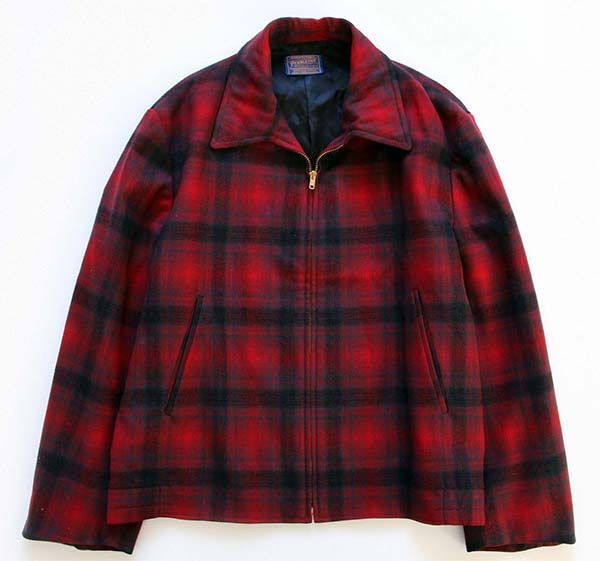 50s PENDLETONペンドルトン オンブレチェック ウールジャケット ...