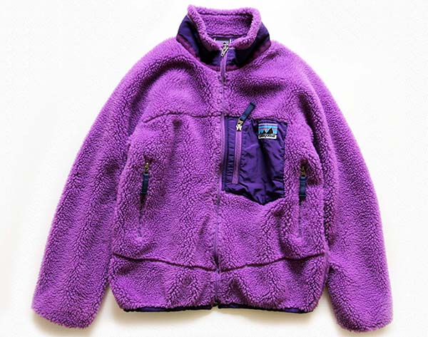 patagoniaパタゴニア 白タグ 復刻 レトロX フリースジャケット 紫 KIDS' M