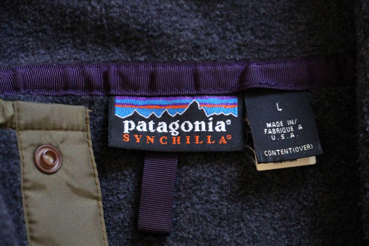 90s USA製 patagoniaパタゴニア シンチラフリース スナップT 