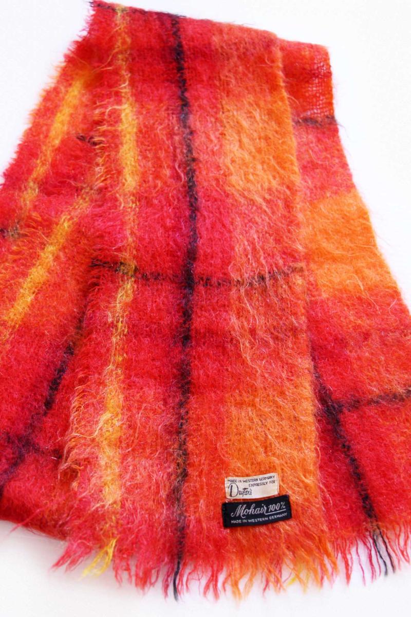 vintage mohair scarf モヘアマフラー　オフホワイト　大きめ