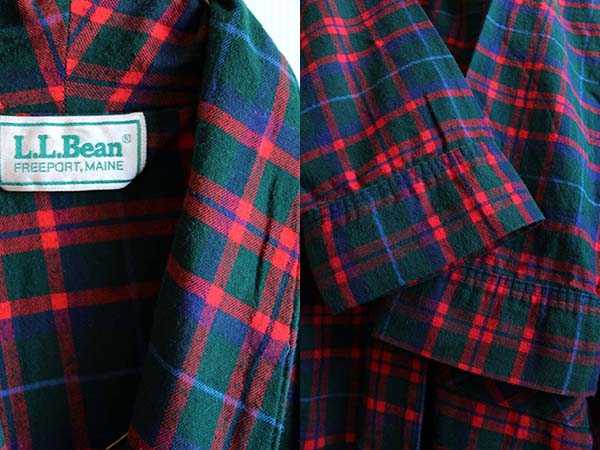 【ビンテージ】80s USA製  LL BEAN ガウン コート  チェック