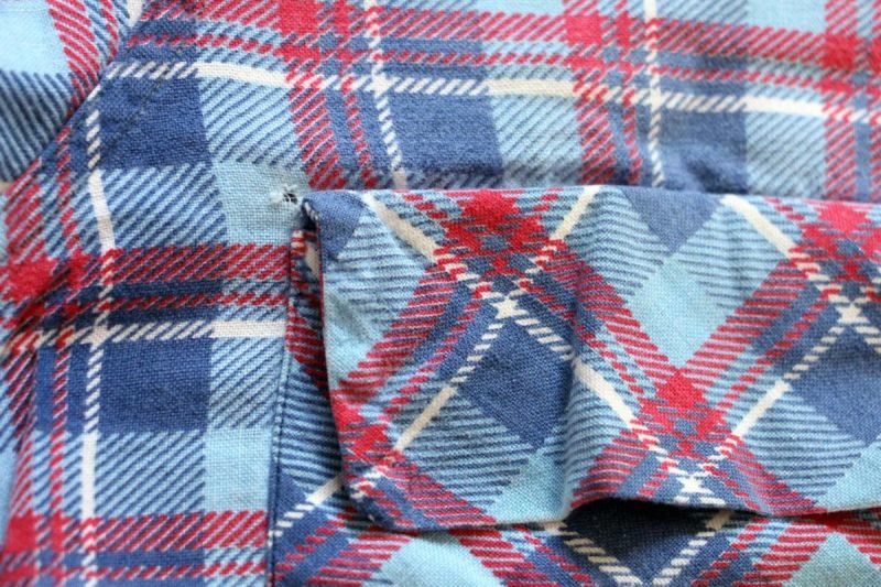 50s PENNEY'S TOWNCRAFT チェック プリントネルシャツ S