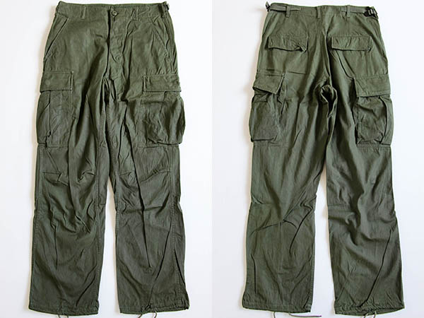 60s 米軍 U.S.ARMY ジャングルファティーグパンツ ノンリップ 3rd R-S