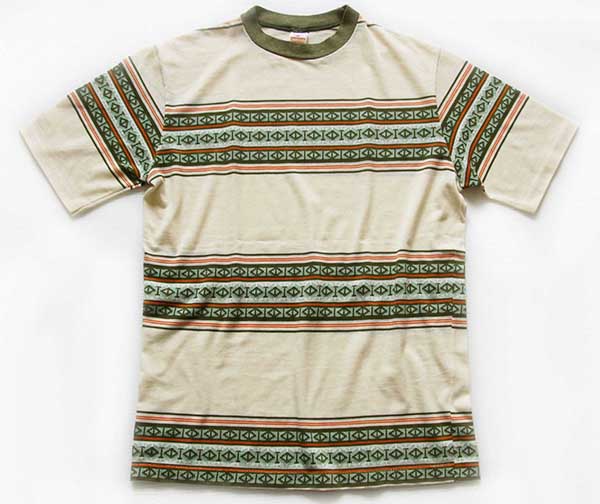 70s USA製 Jantzen ジャガード Tシャツ M - Sixpacjoe Web Shop