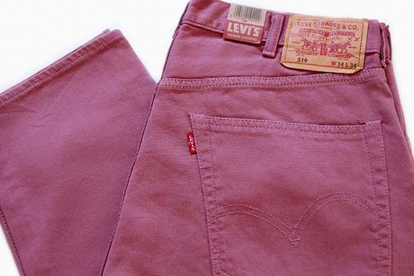 未使用★LVC LEVI'S VINTAGE CLOTHING リーバイス 519 BIGE Bedford ピケパンツ ピンク w34